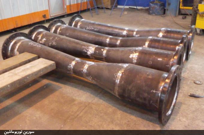 لوله ونتوری پس از اتمام عملیات جوشکاری - ساخته‌شده برای کمپرسور سانتریفیوژ